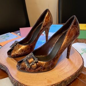 Joey metallic copper stilettos